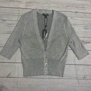 Express grey cardigan NWT